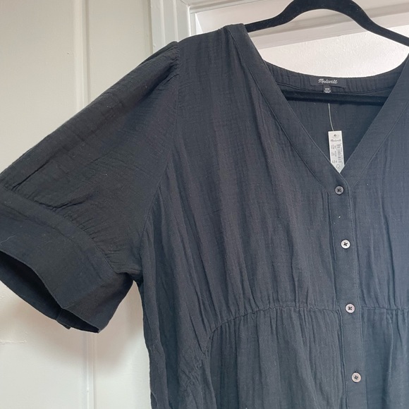 Madewell Lightspun Button-Front Tiered Midi Dress - Picture 8 of 8